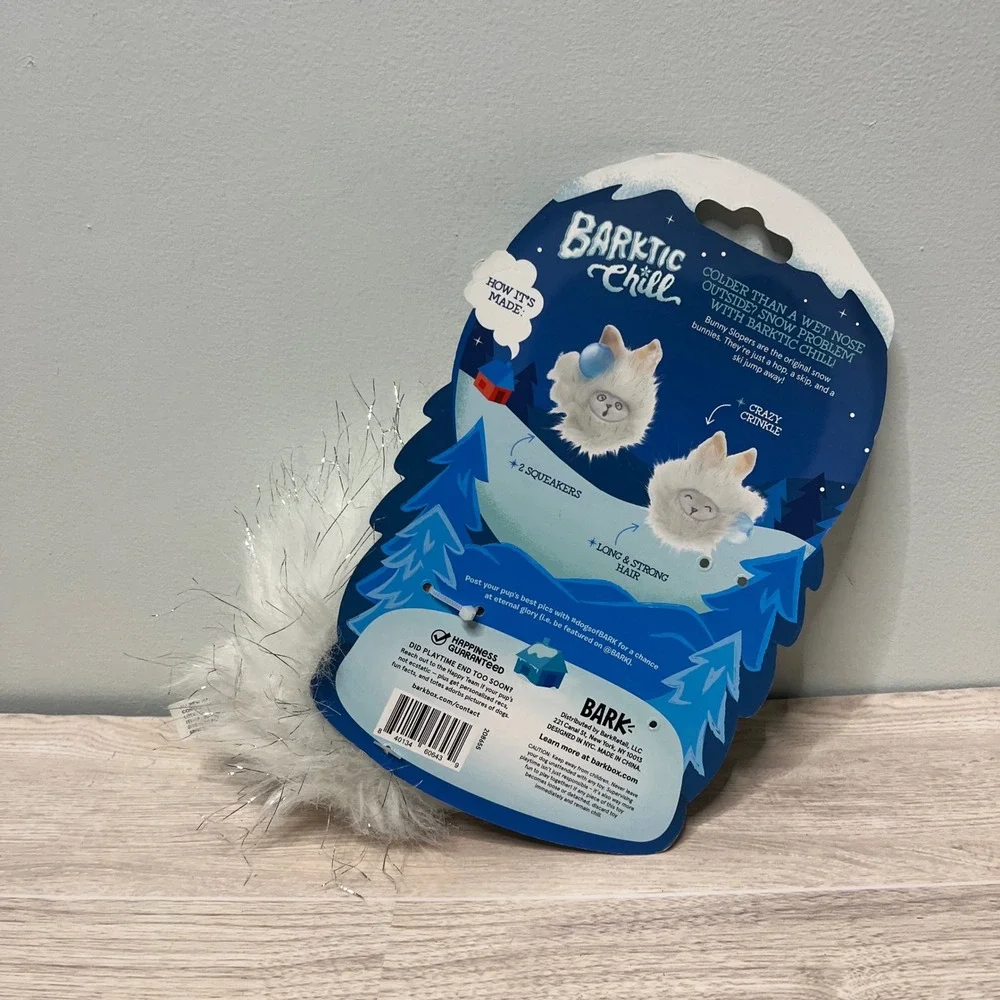 BARK BARKtic Chill Bunny‎ Squeaky Dog Toy XS S 0 20lbs